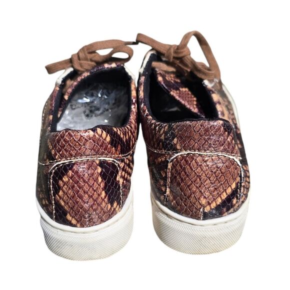 The Flexx Snakeskin‎ Print Lace up Sneakers Tan Brown Women's size 7.5 - Picture 4 of 9